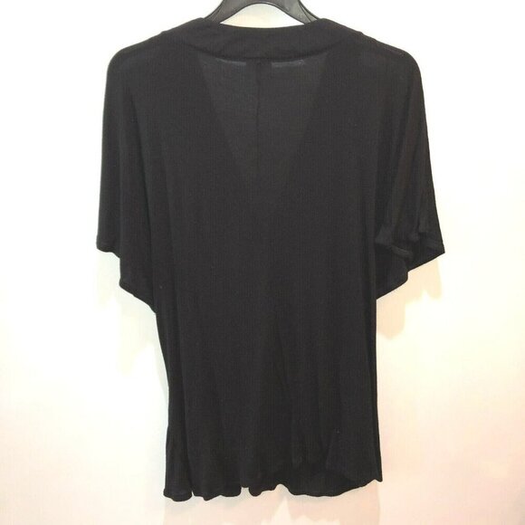 Wearabouts Womens Size ????  Black Short Sleeve V Neck Swim Beach Tunic Cover Up - Picture 6 of 8